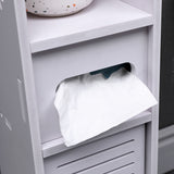 White 68cm H Freestanding Wooden Small Bathroom Cabinet