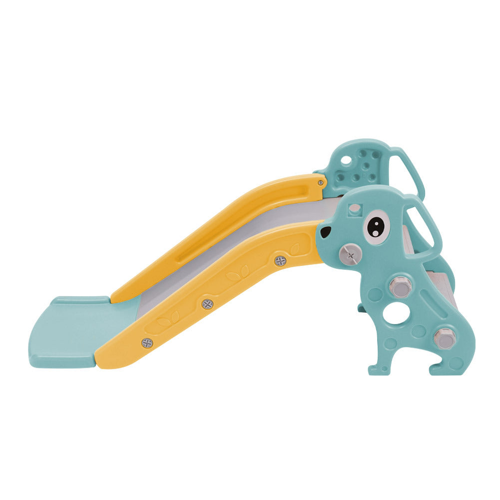 Green Freestanding Puppy Indoor Outdoor Toddler Slide