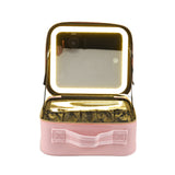 Pink Large Travel Makeup Bag with LED Mirror