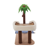 Brown Coconut Cat Tree with Hammock