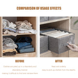 Grey Foldable Fabric Clothes Jeans Storage Organizer