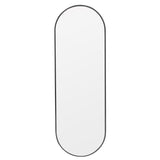 Black 160cm Oval Full Length Wall Mounted Mirror