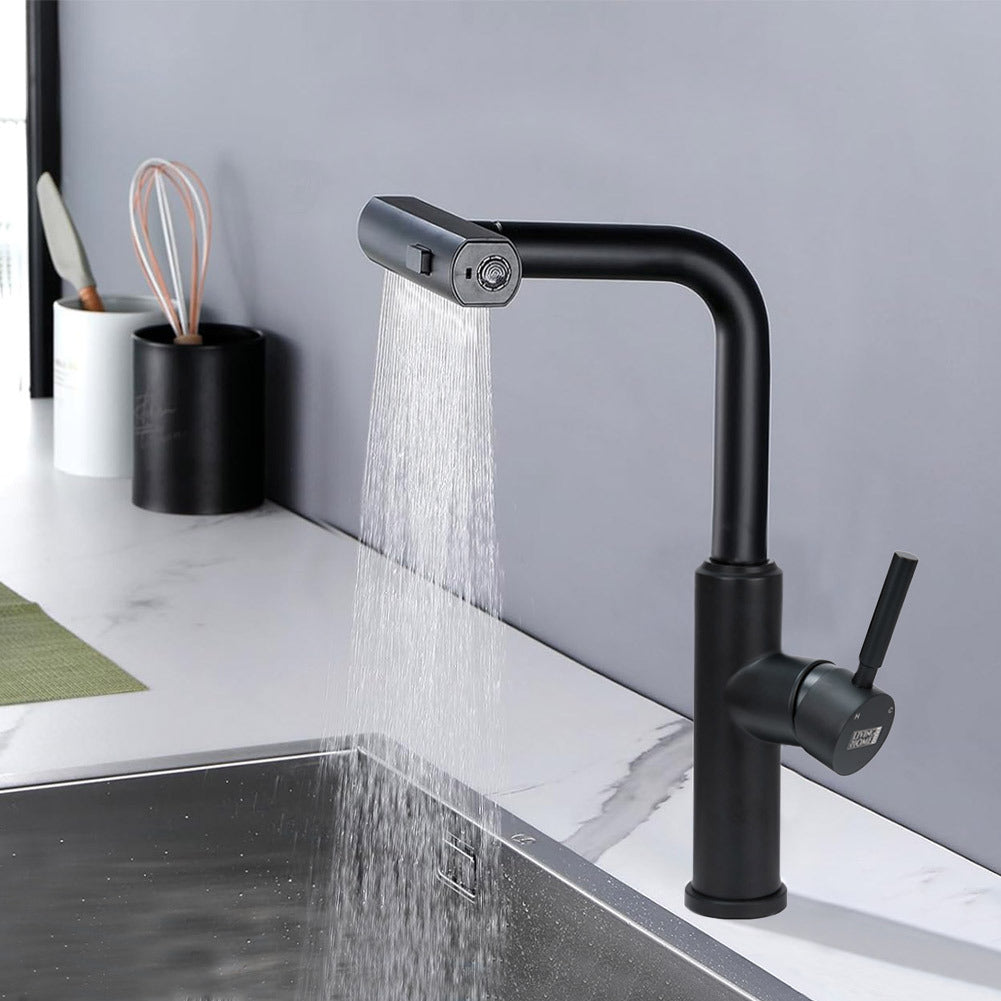 Rotable Pulldown Kitchen Mixer Tap,Black