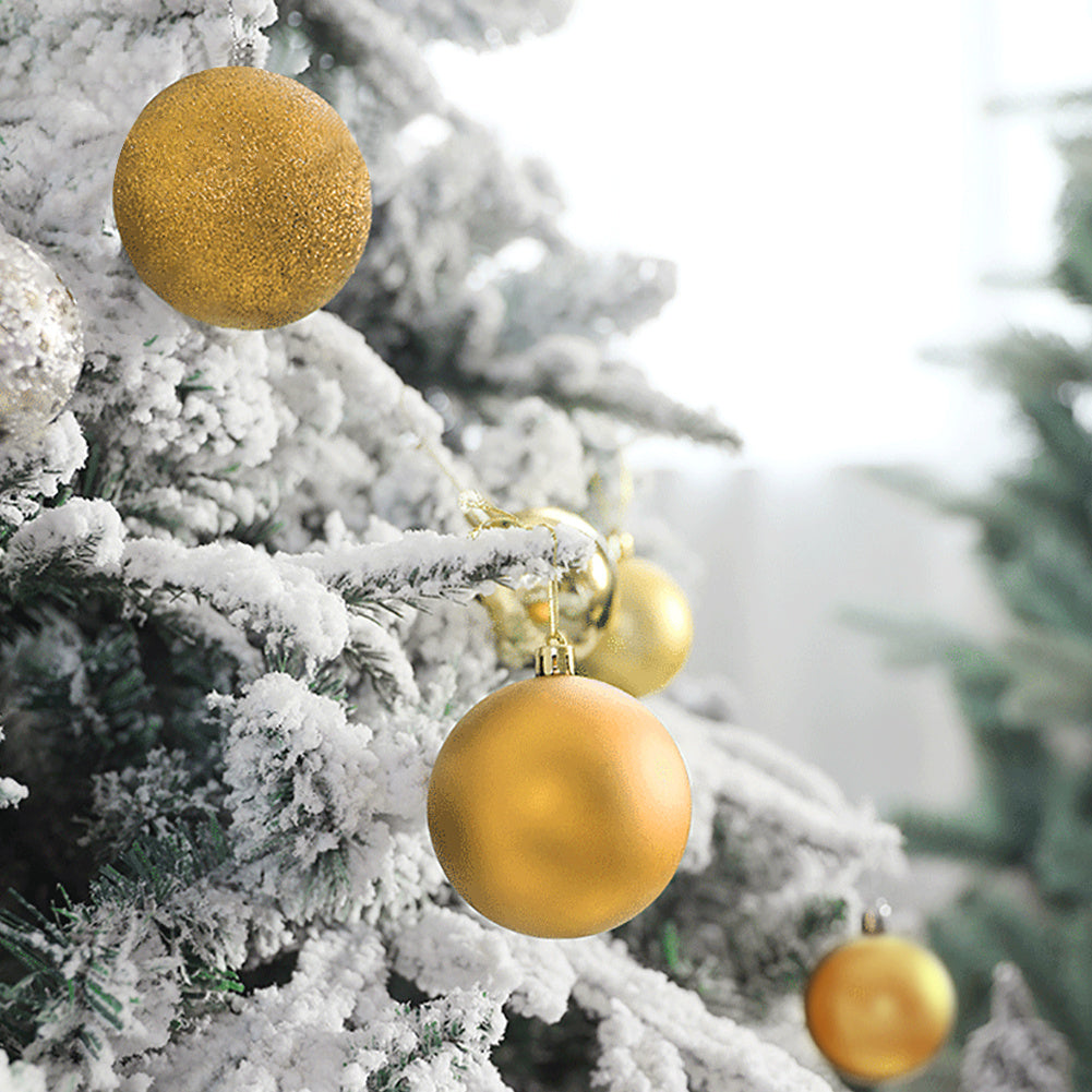 36 Pieces Gold Xmas Ball Christmas Tree Deluxe Bauble Set