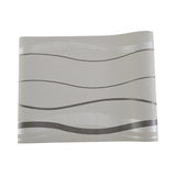 Silver Grey Modern Curve Striped Non Woven Wallpaper