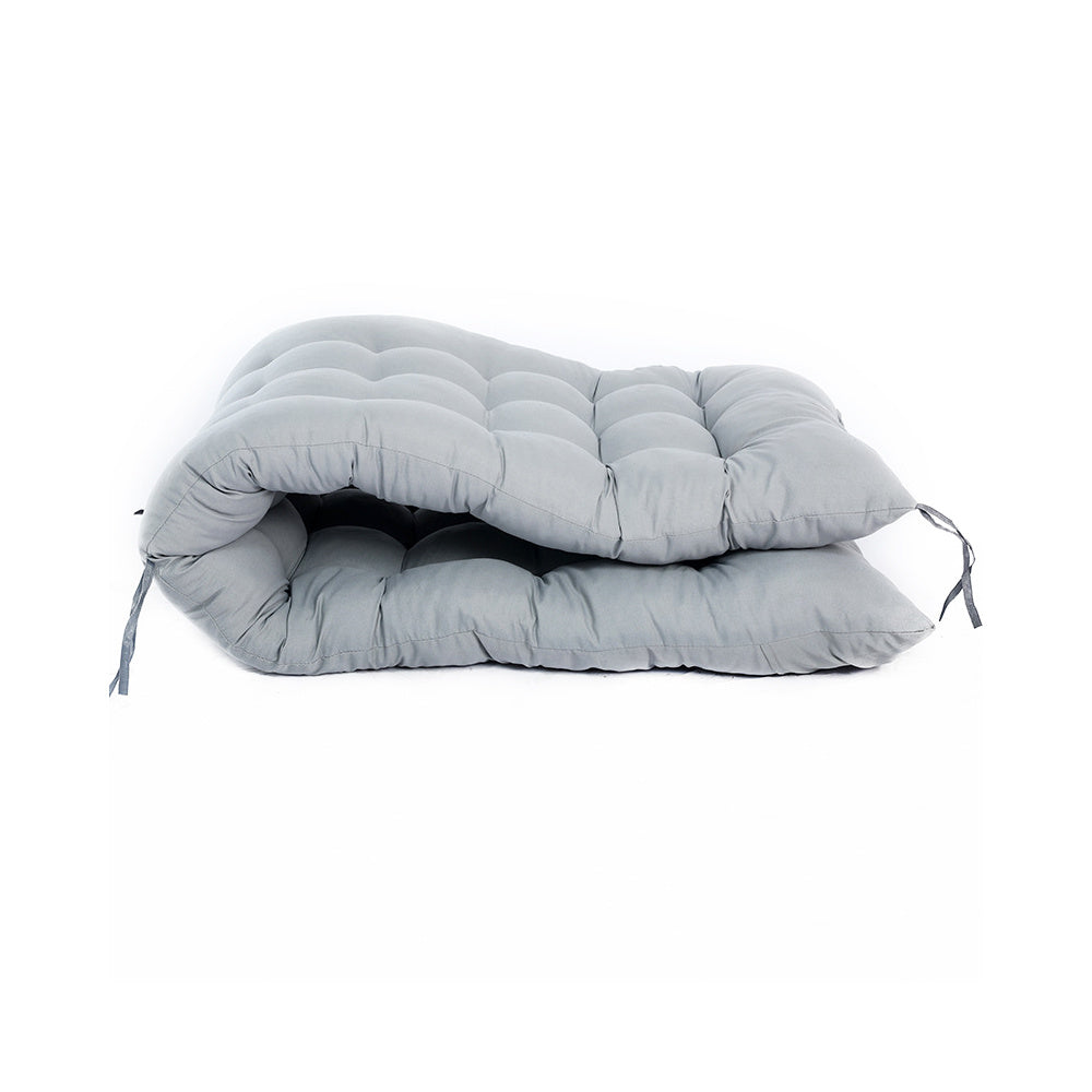 Outdoor Garden Patio Recliner Deck Chair Seat Cushion Pad, Grey